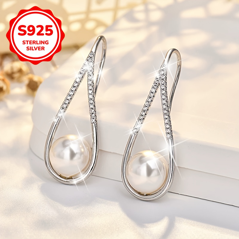925 Silver Water Drop Earrings, Women's Fashion Jewelry